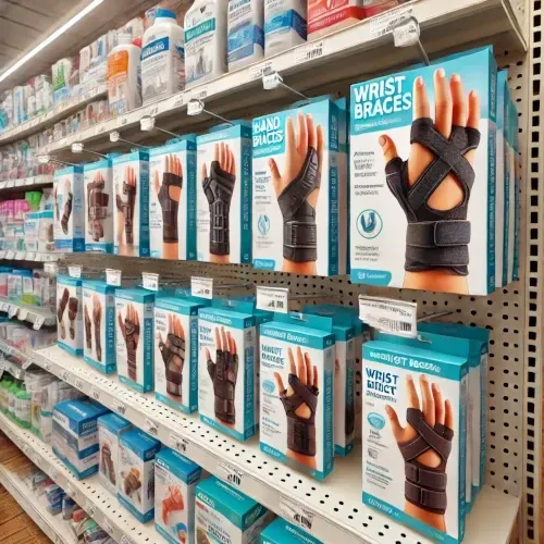 typical pharmacy wrist & hand braces