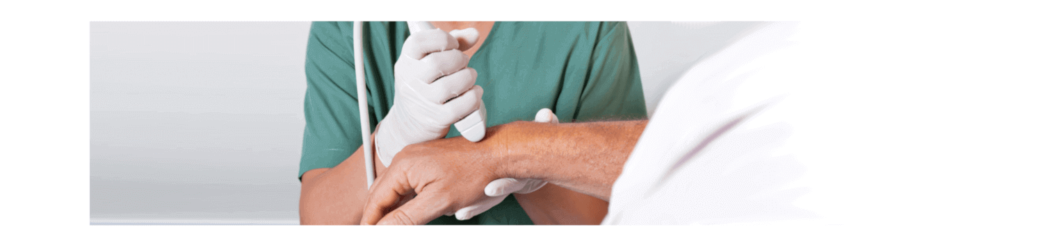 patient having wrist ultrasound