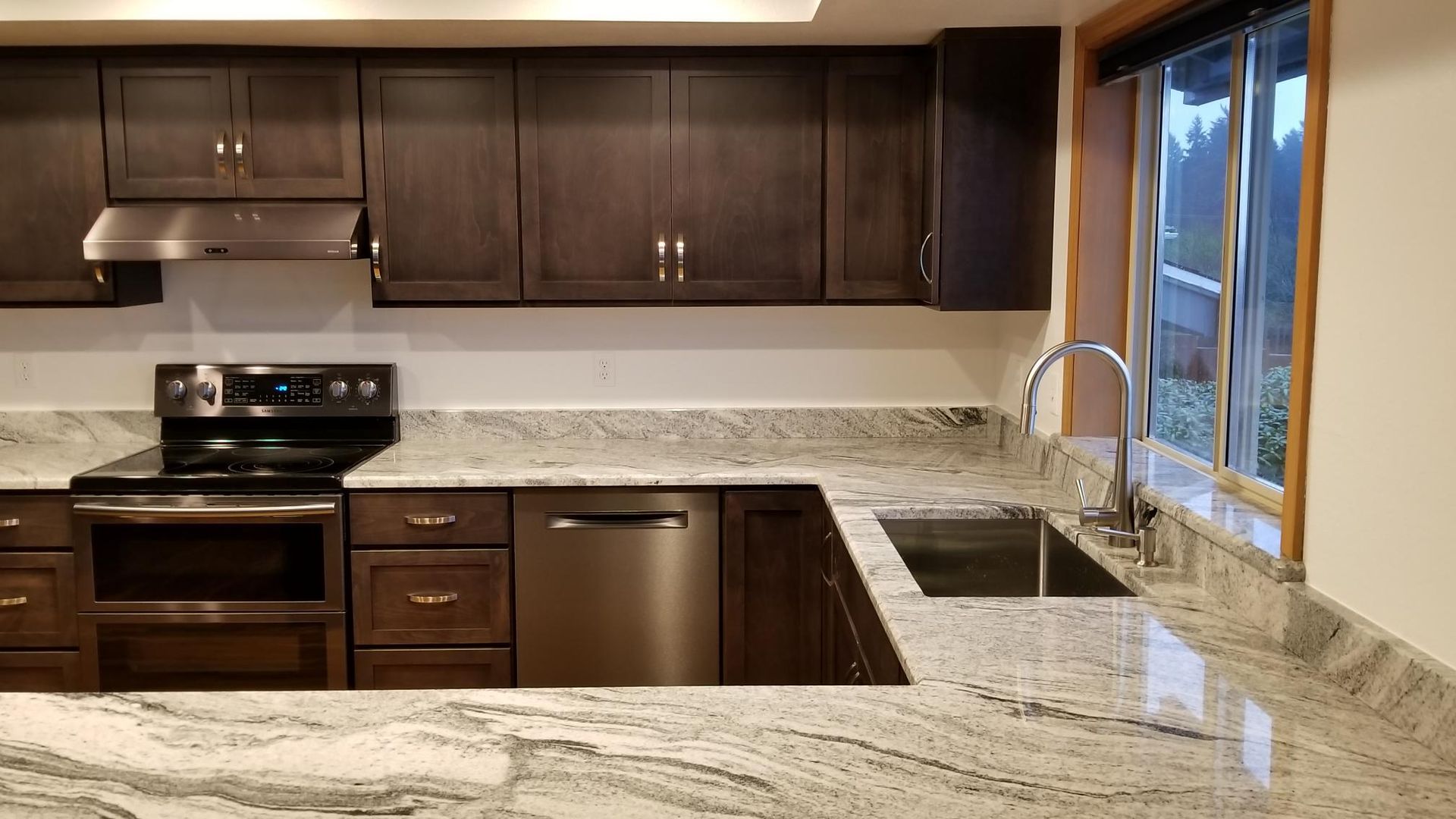 Custom Kitchen Cabinets Libby, MT Dark Stained Birch
