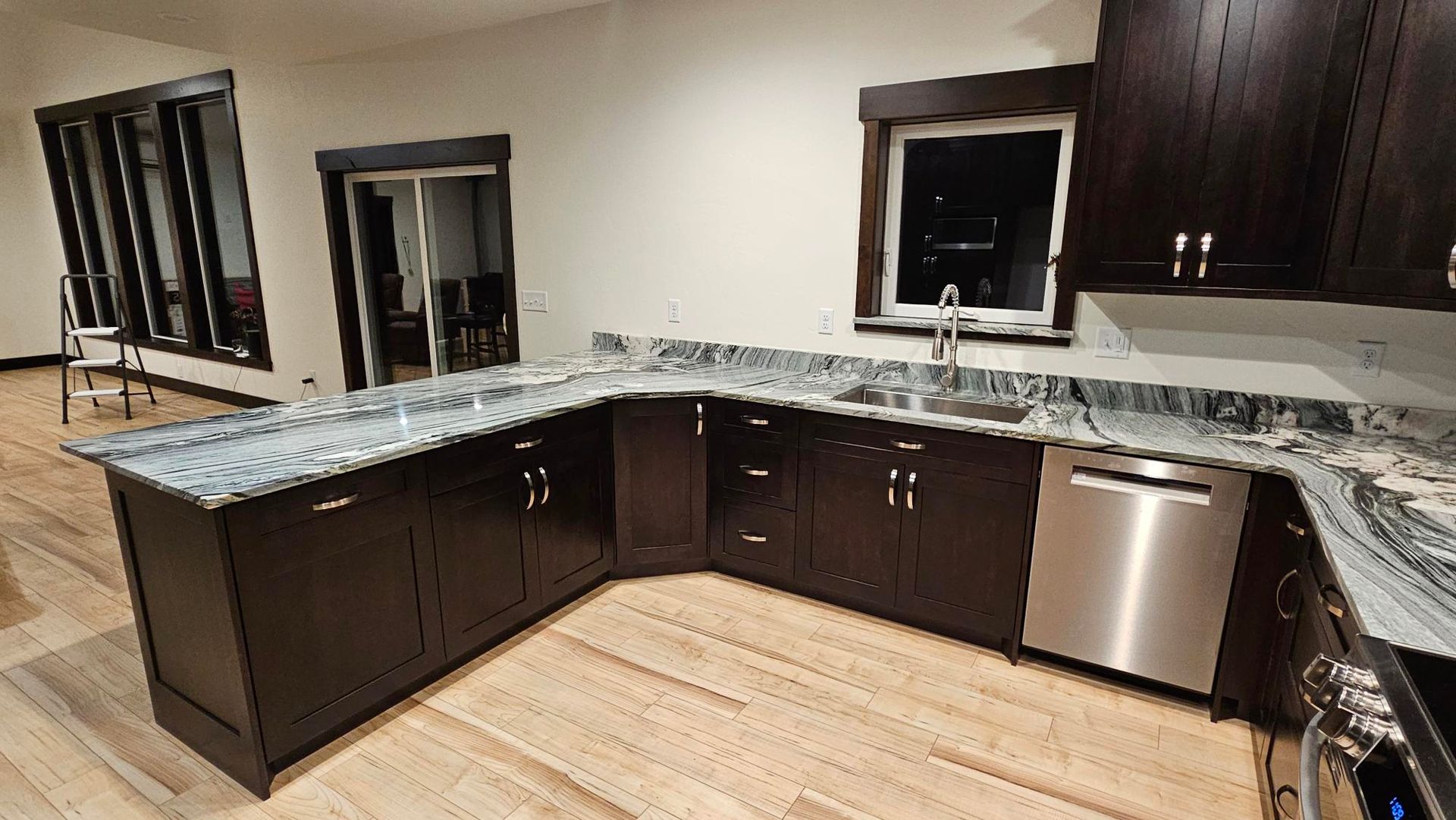 Custom Kitchen Cabinets Libby, MT Dark Stained Birch