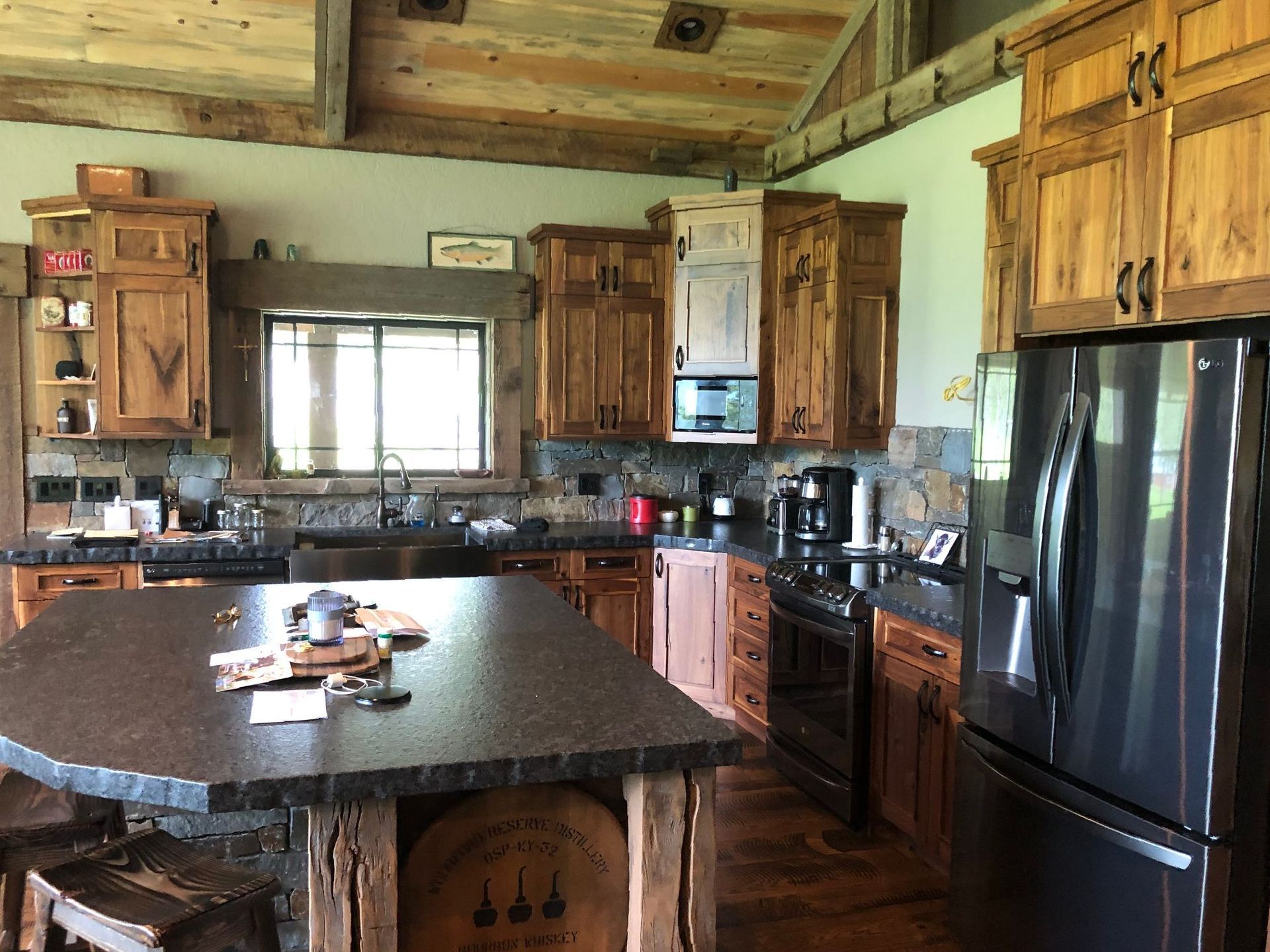 Custom Kitchen Cabinets Libby, MT Stained Birch
