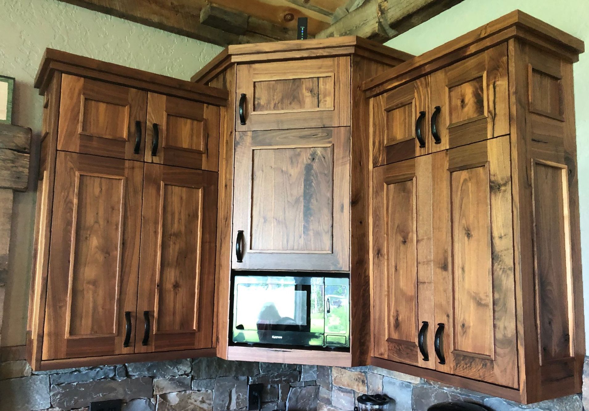 Custom Kitchen Cabinets Libby, MT Stained Birch