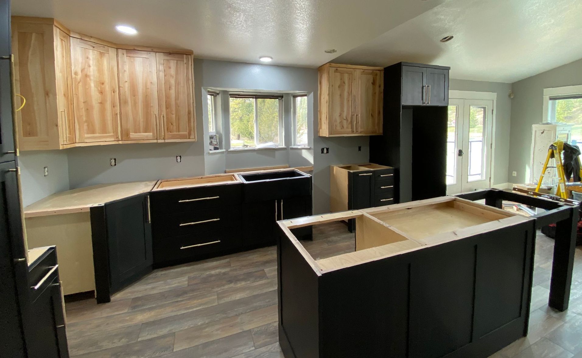 Custom Kitchen Cabinets Libby, MT Natural and Black