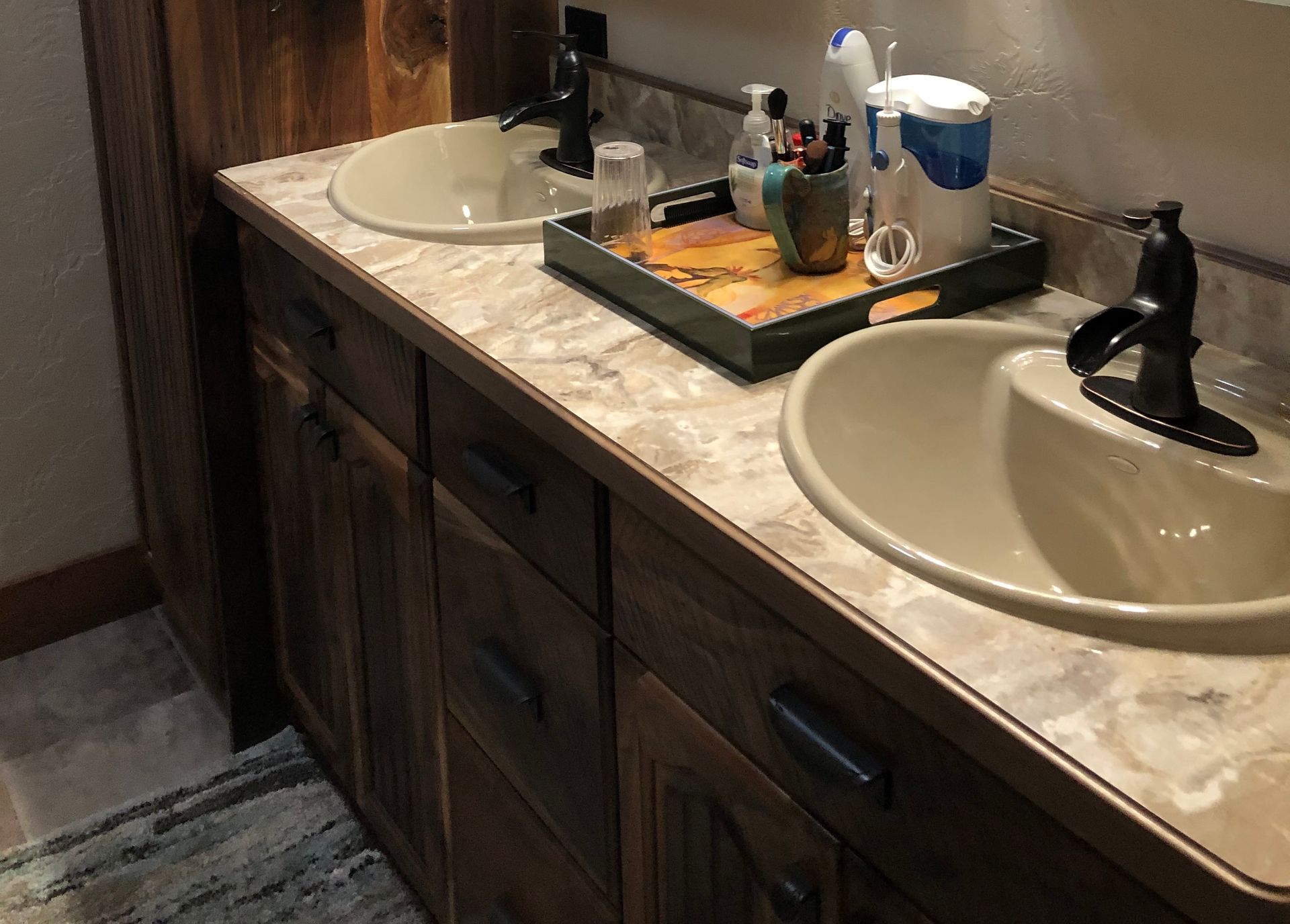 Custom Bathroom Cabinets Walnut Vanity Libby, MT