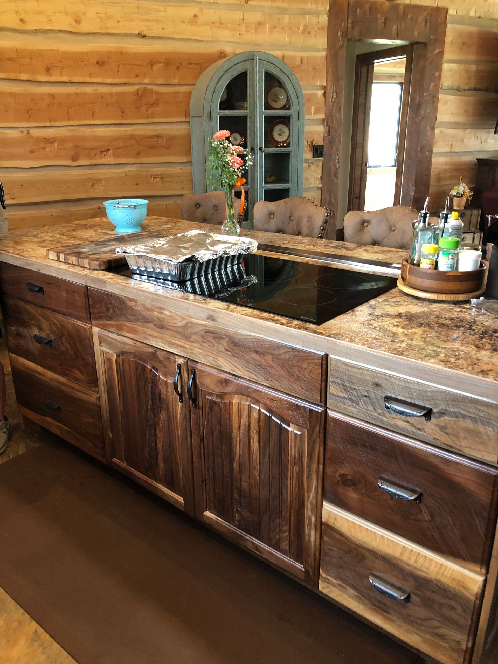 Custom Walnut Kitchen Libby, MT Sink Base