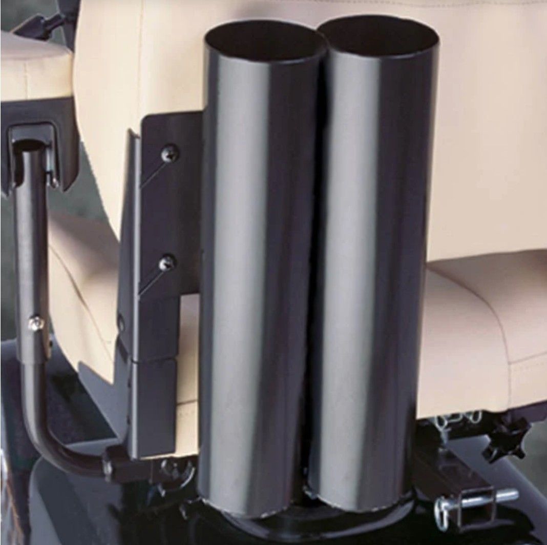 A black stroller with a canopy on a white background.