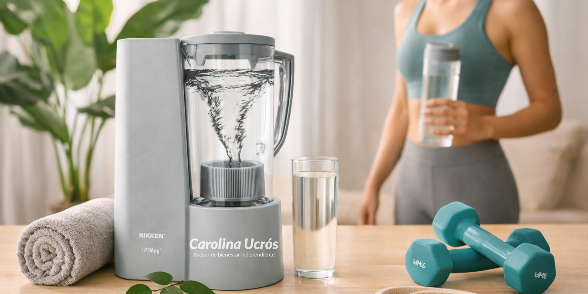 PiMag® Optimizer® de NIKKEN, pesas y agua con hidrogeno molecular 
