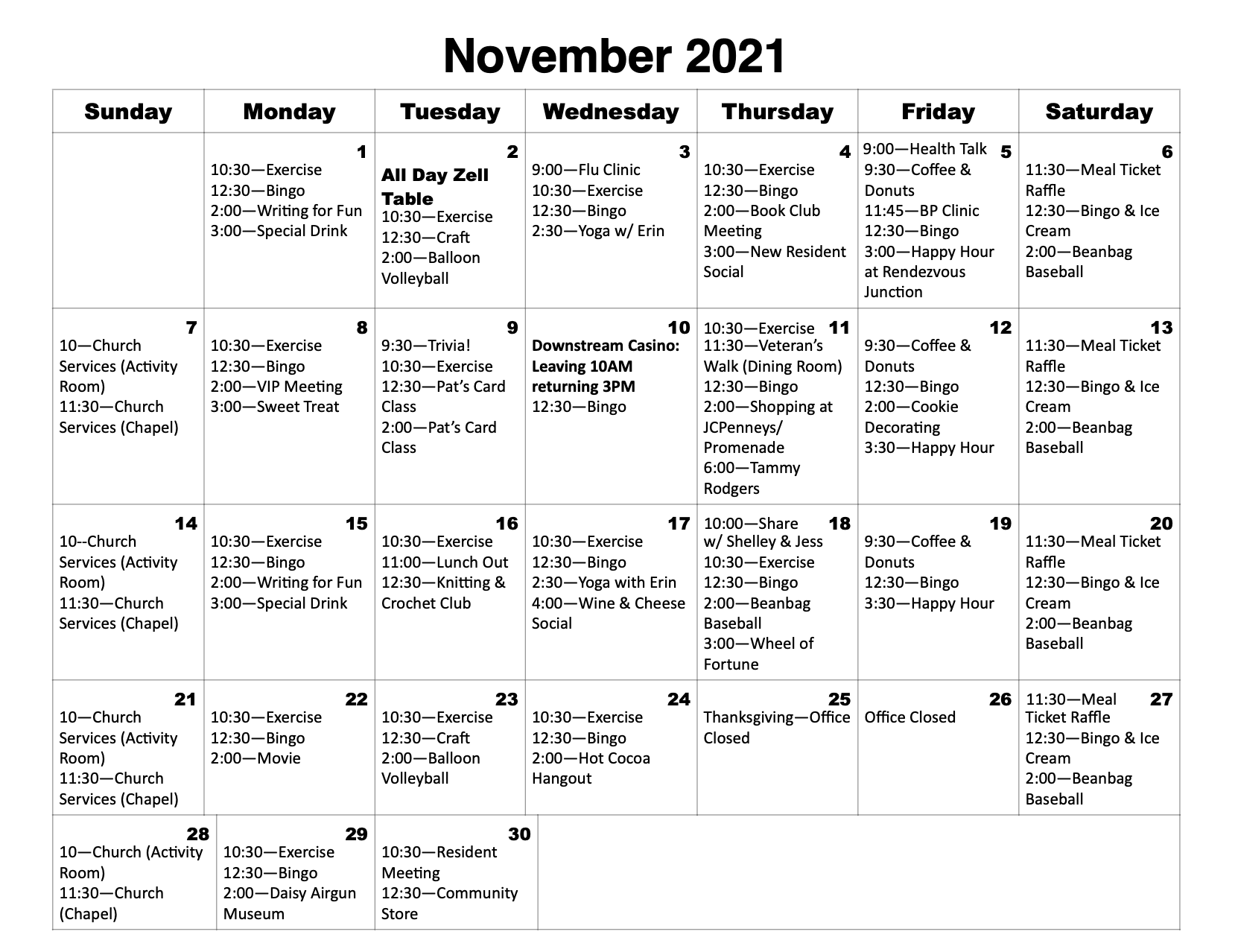 Senior Activities Rogers, AR Events Calendar