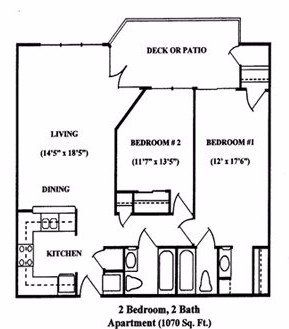 Two Bedroom Senior Living Apartment