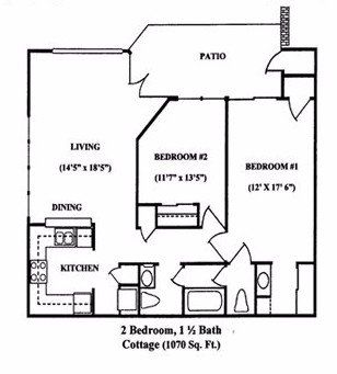 Two Bedroom Senior Living Cottage