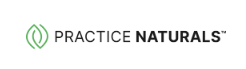 The practice naturals logo is on a white background.