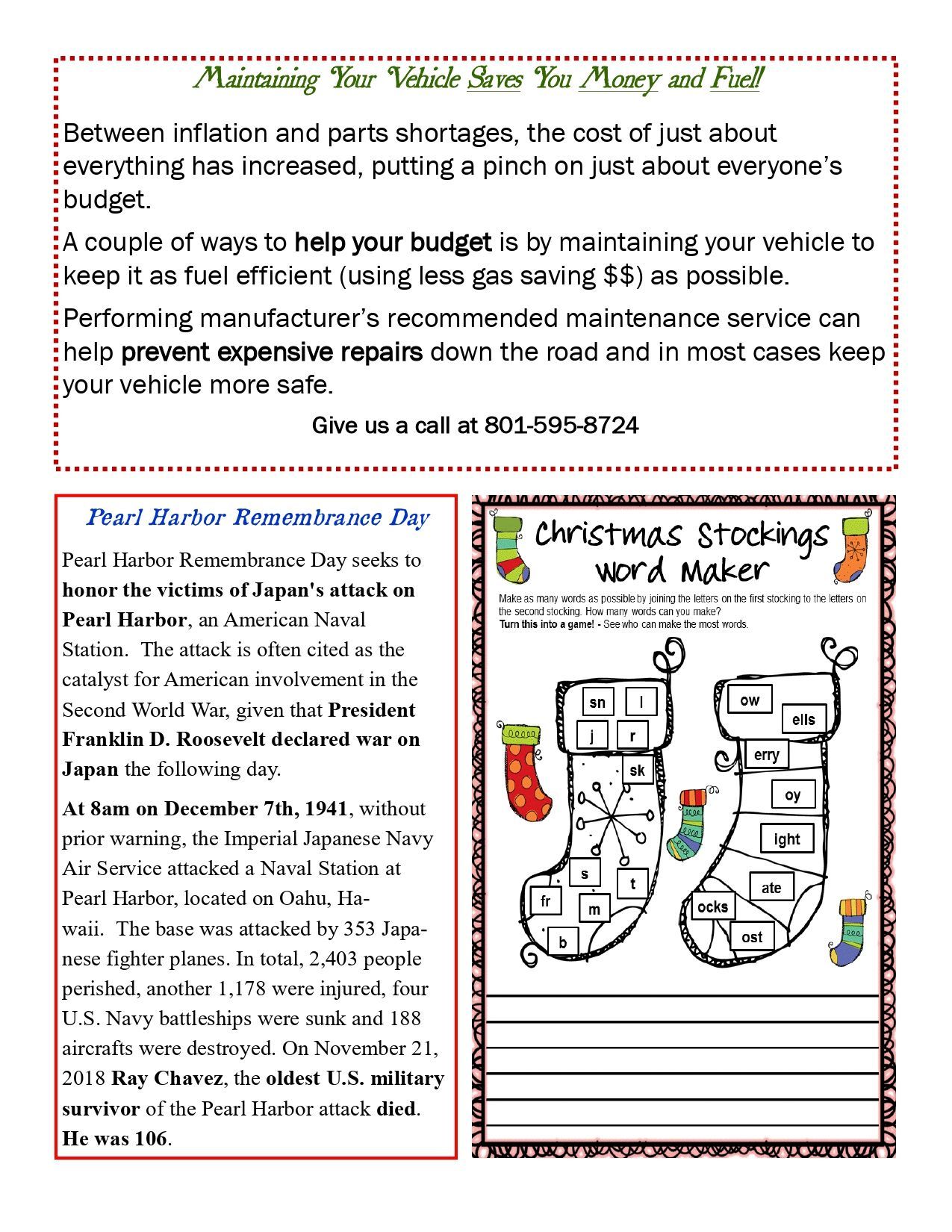 December 2025 Newsletter | Mike Palmer Automotive