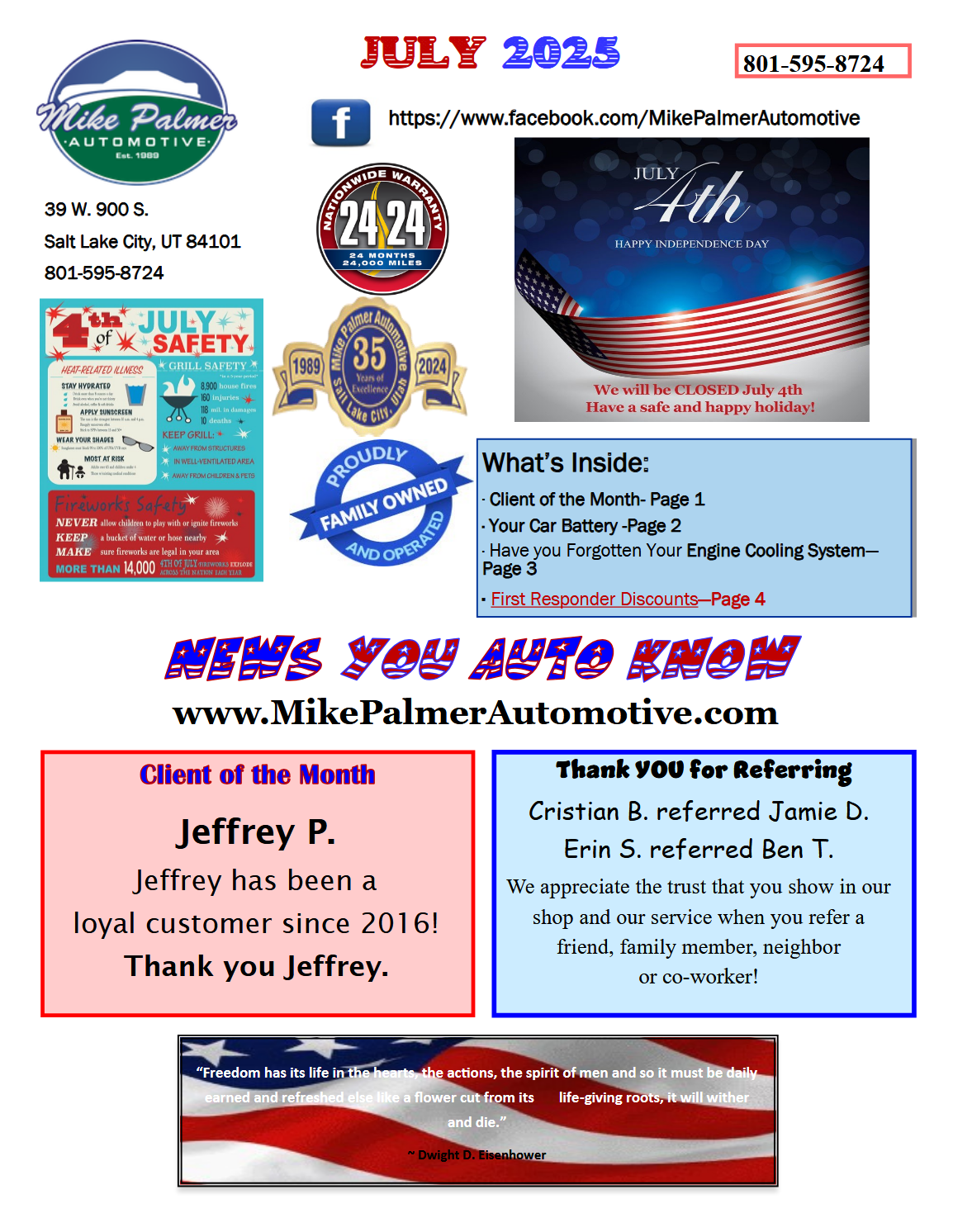 July 2025 Newsletter | Mike Palmer Automotive