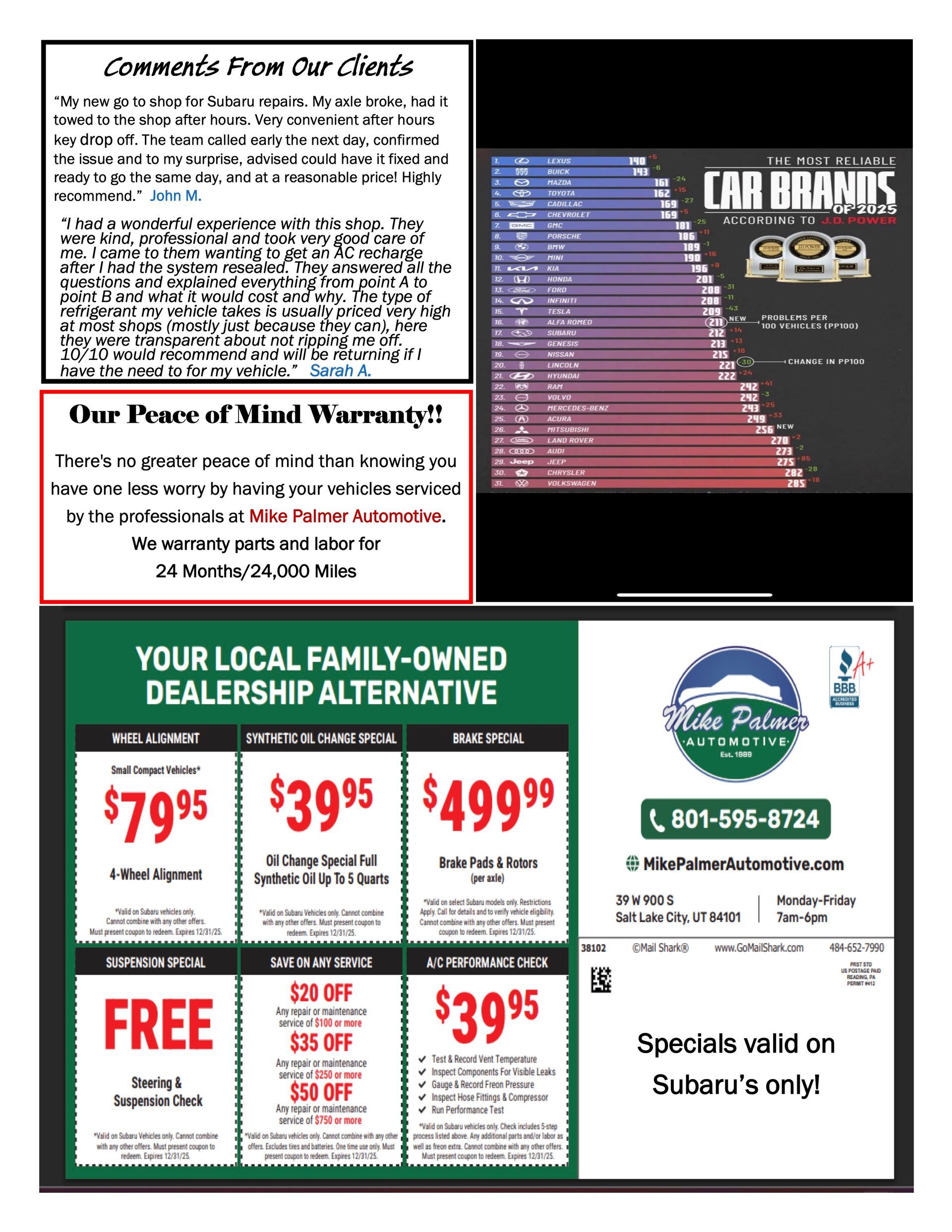 Newsletter | Mike Palmer Automotive