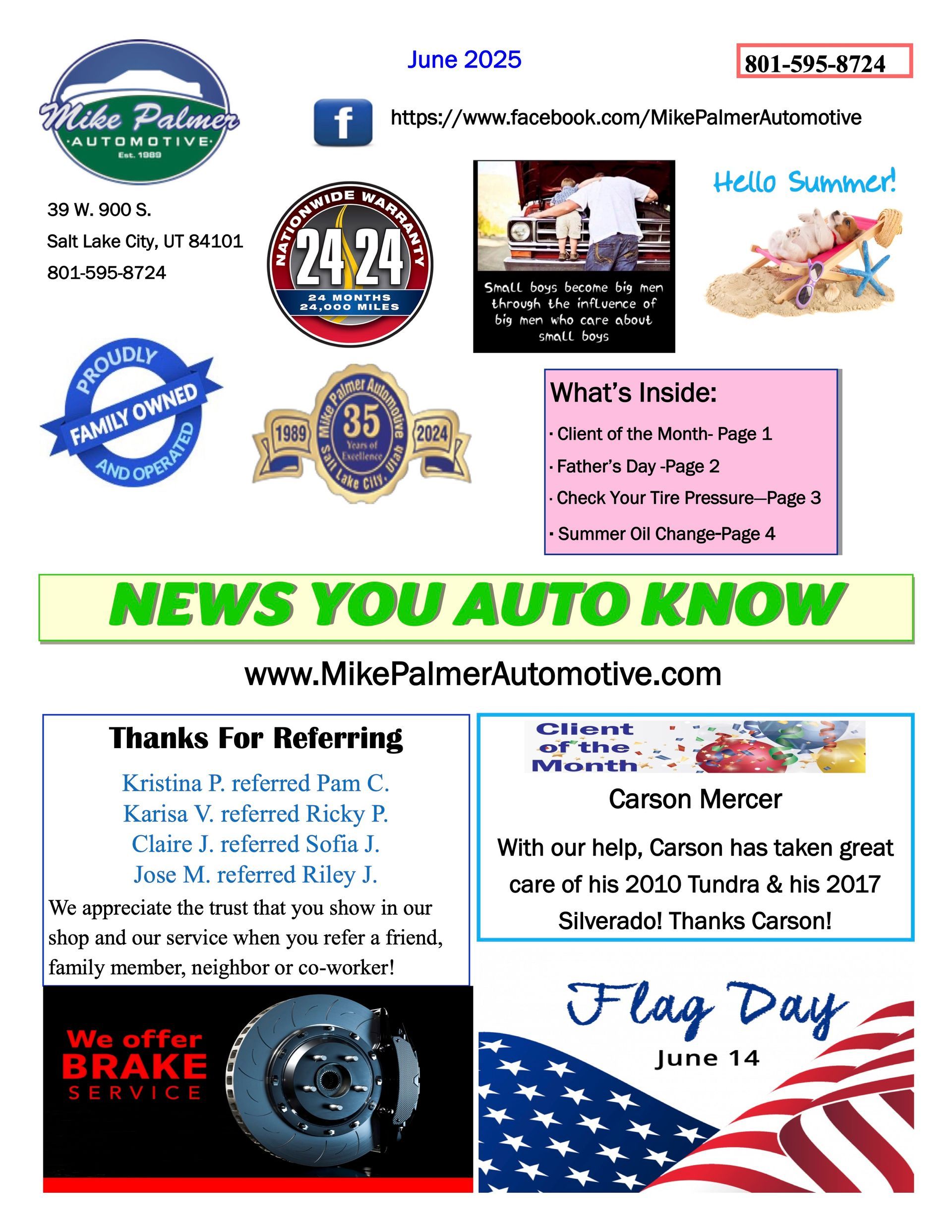 Newsletter | Mike Palmer Automotive
