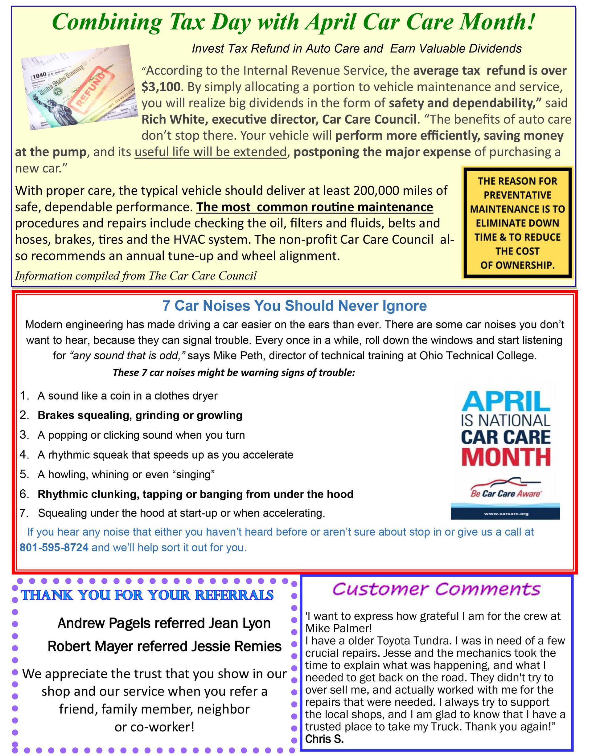 Newsletter | Mike Palmer Automotive