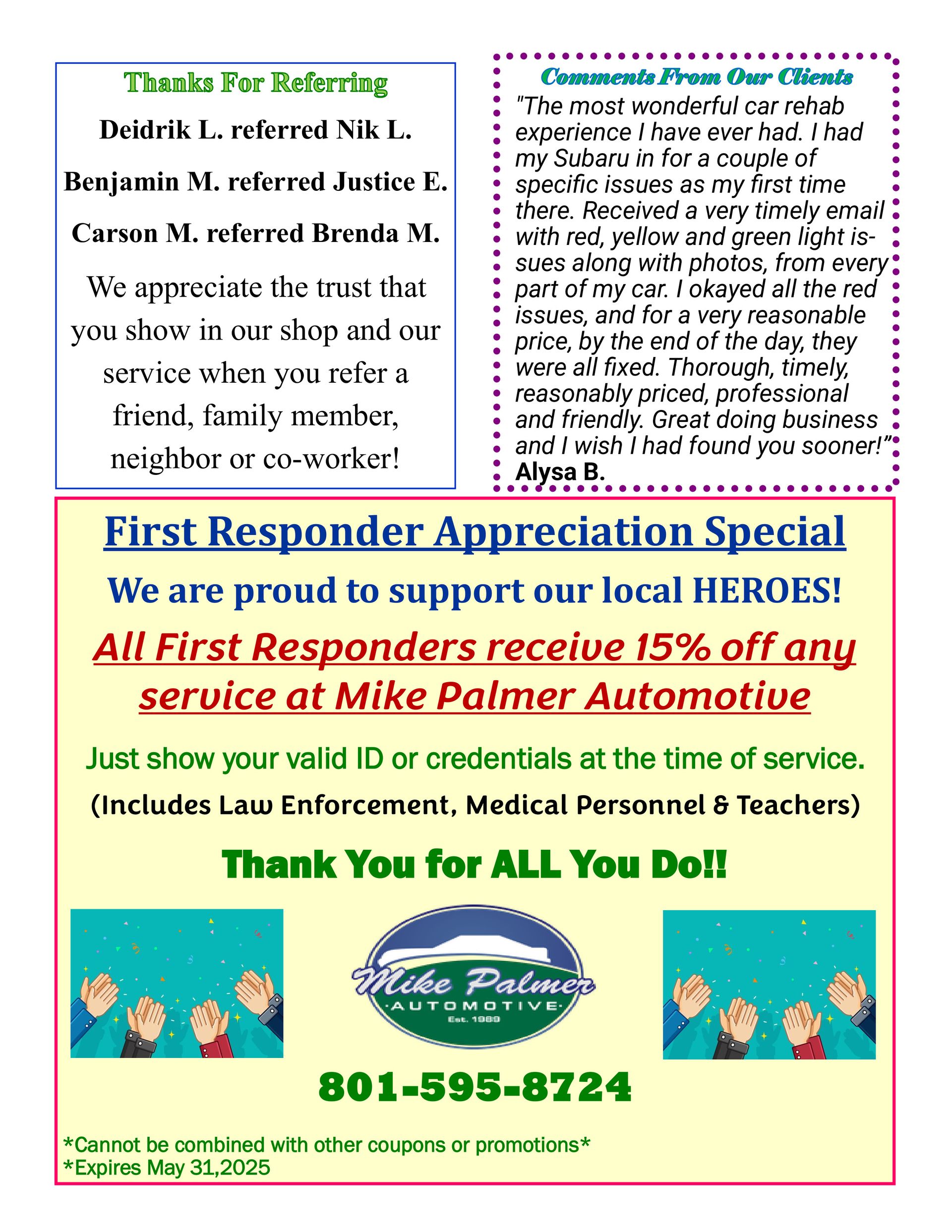 Newsletter | Mike Palmer Automotive
