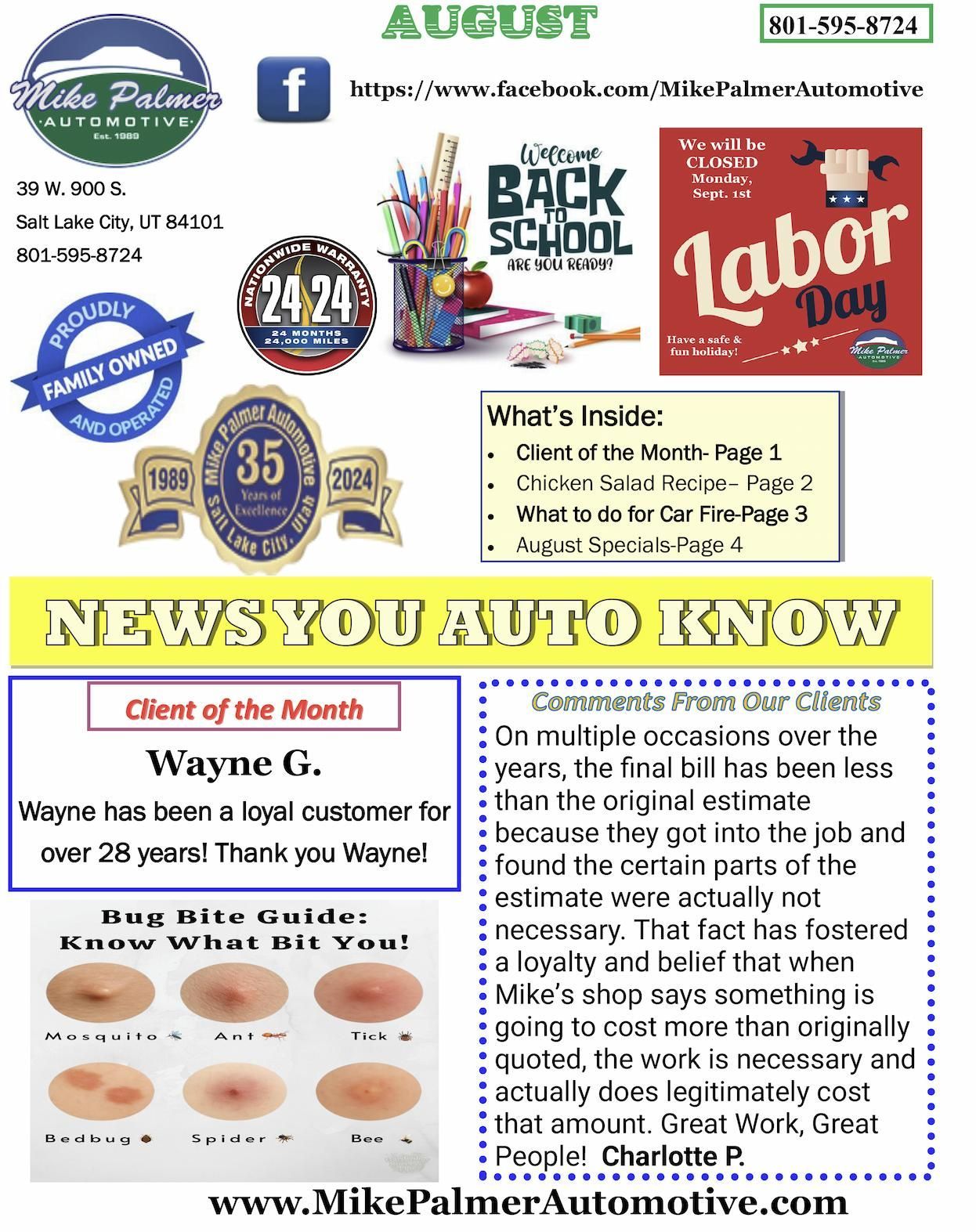 August 2025 Newsletter | Mike Palmer Automotive