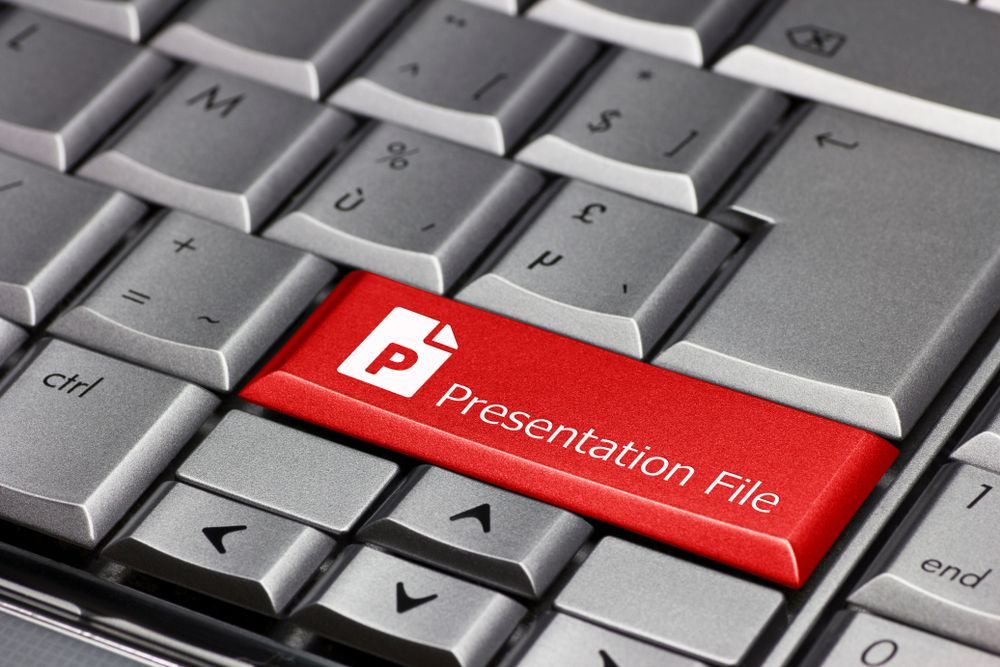 Red keyboard key reading 