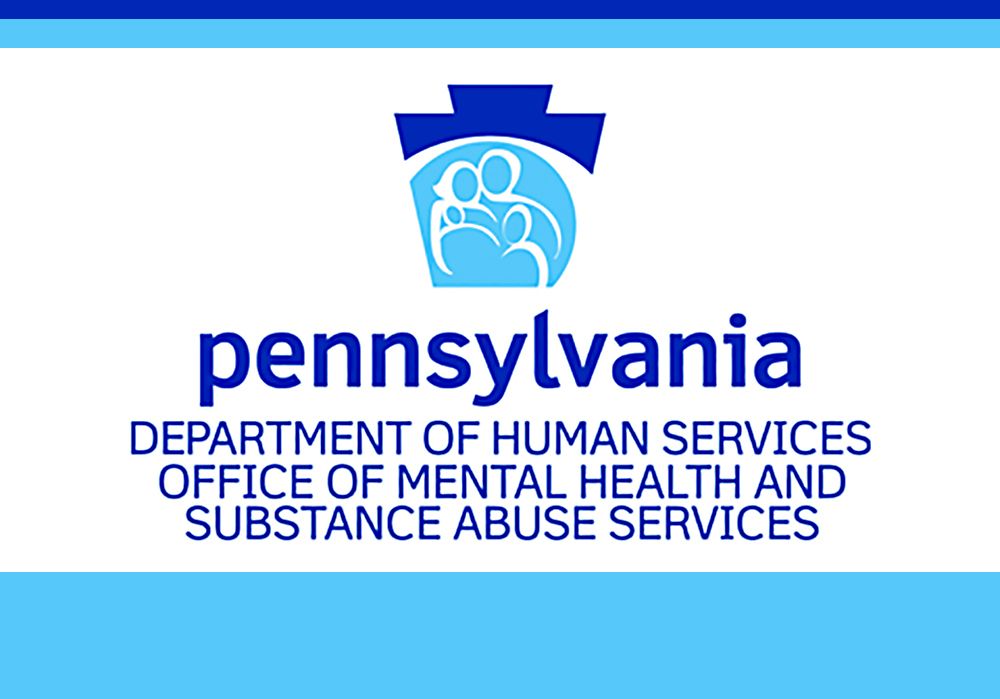 OMHSAS logo surrounded by light blue border