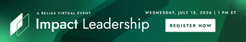 Relias Impact Leadership Virtual Event banner for July 15