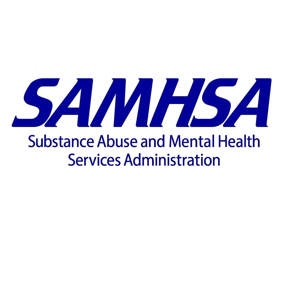 SAMHSA logo in dark blue on white background