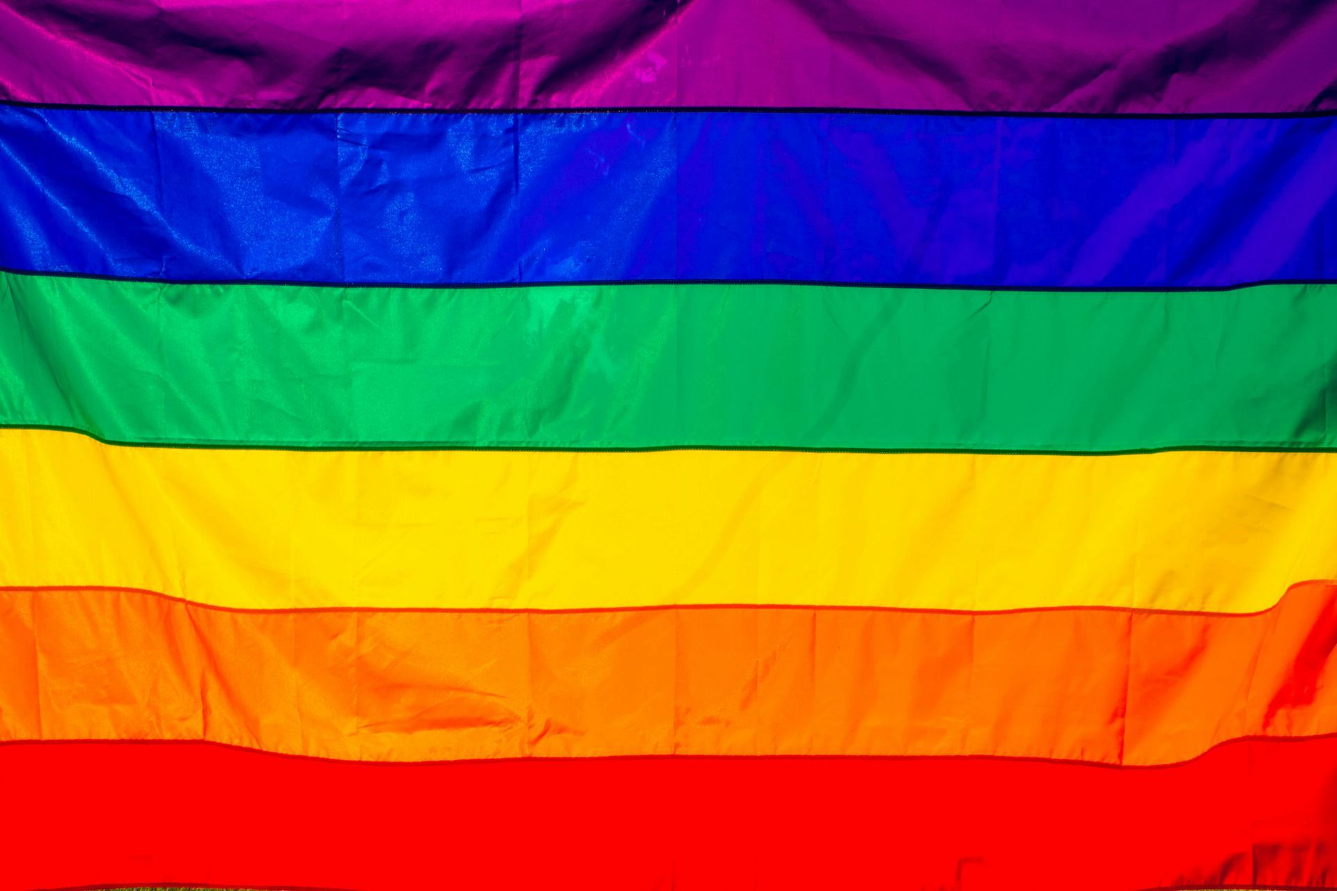 Pride flag displayed