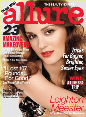 Leighton meester is on the cover of allure magazine