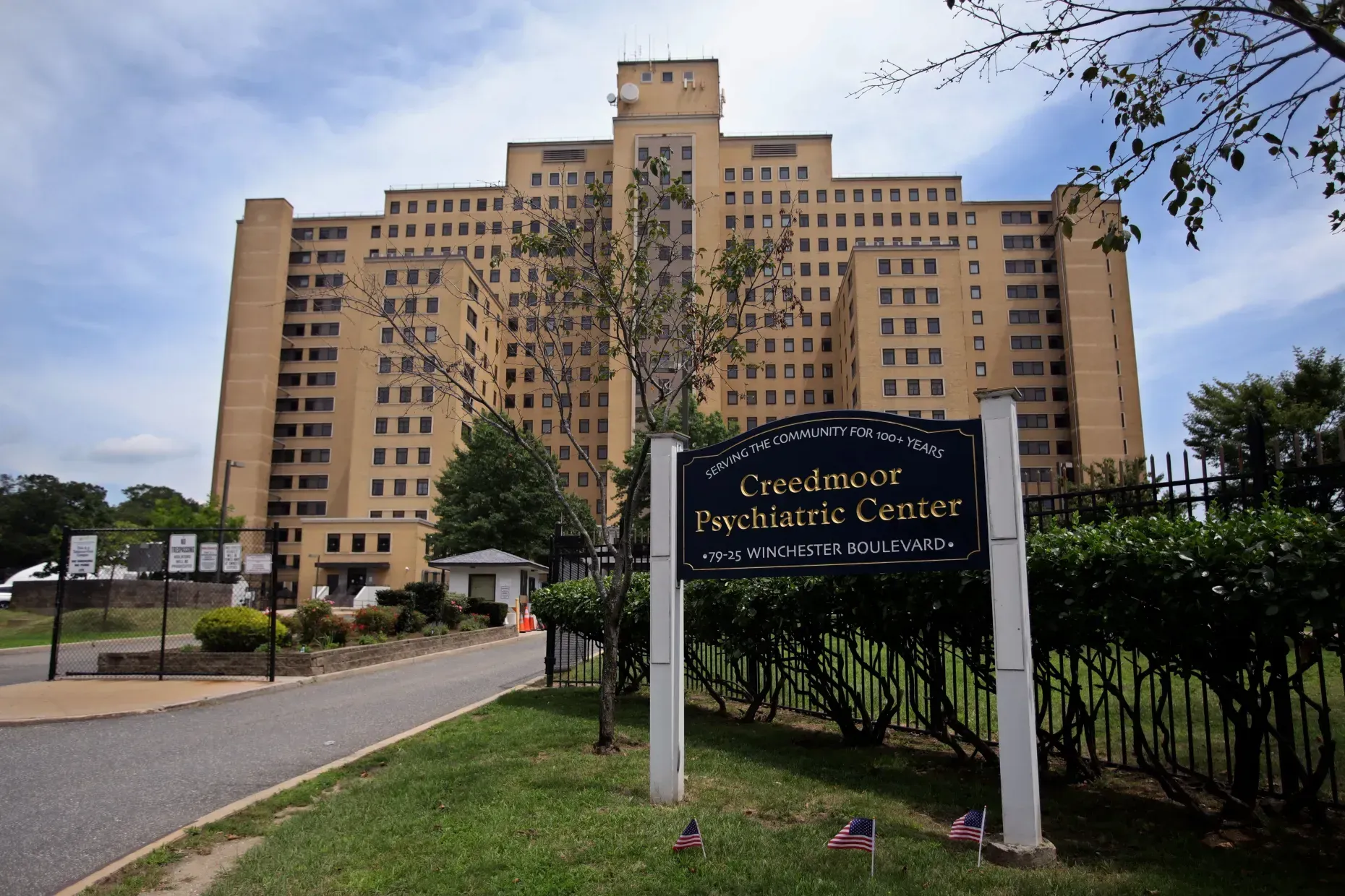 LEONARDO MUNOZ/AFP via Getty Images The state-owned Creedmoor Psychiatric Center in Queens, New York is pictured on July 29, 2023.