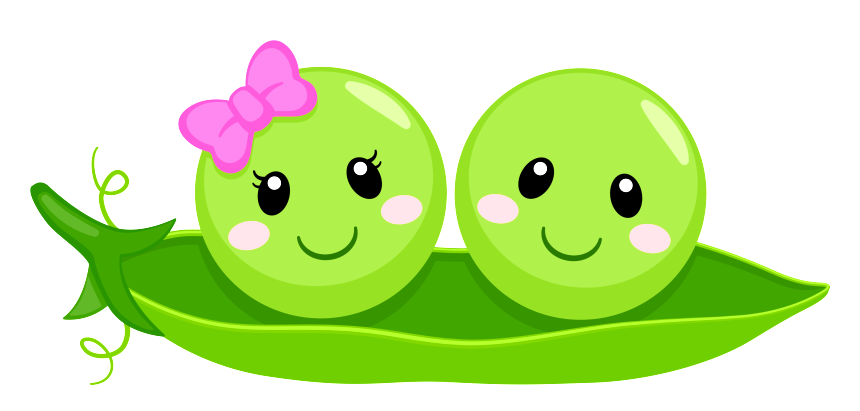 animated two peas in a pod illustration.