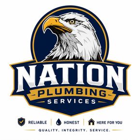 A logo for Rise Plumbing Systems with an eagle on it