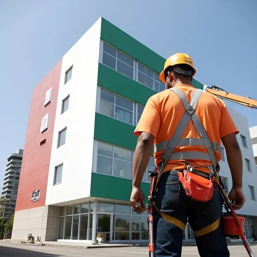 Lafayette commercial painting contractor at work