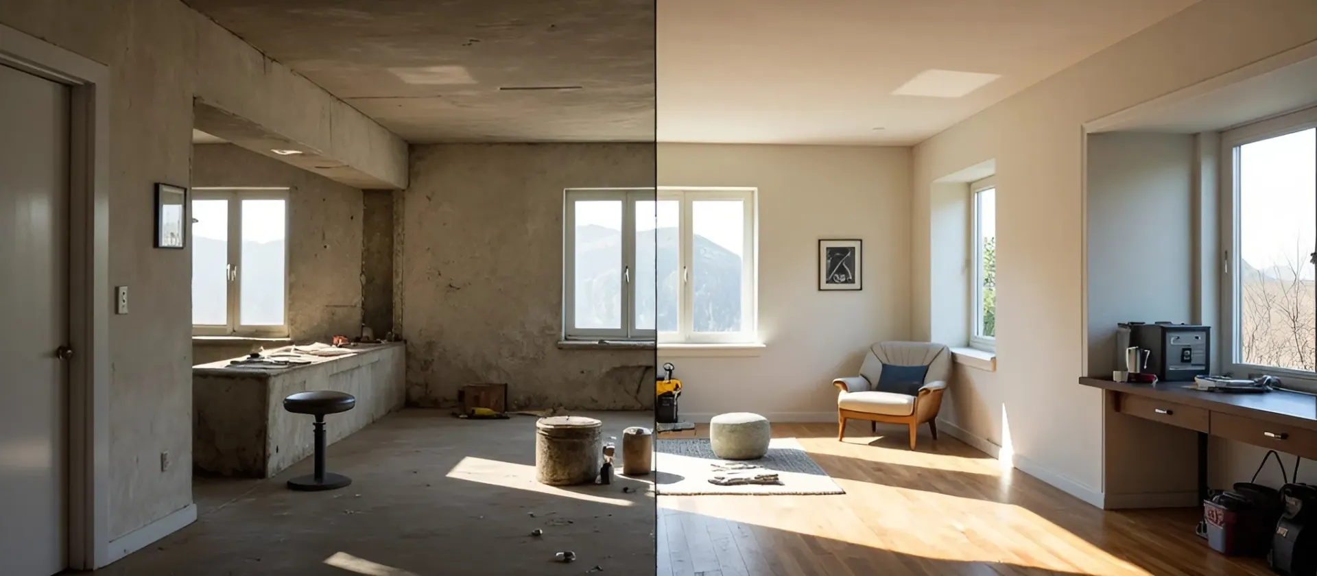 Photo-realistic space restoration in Lafayette, LA

