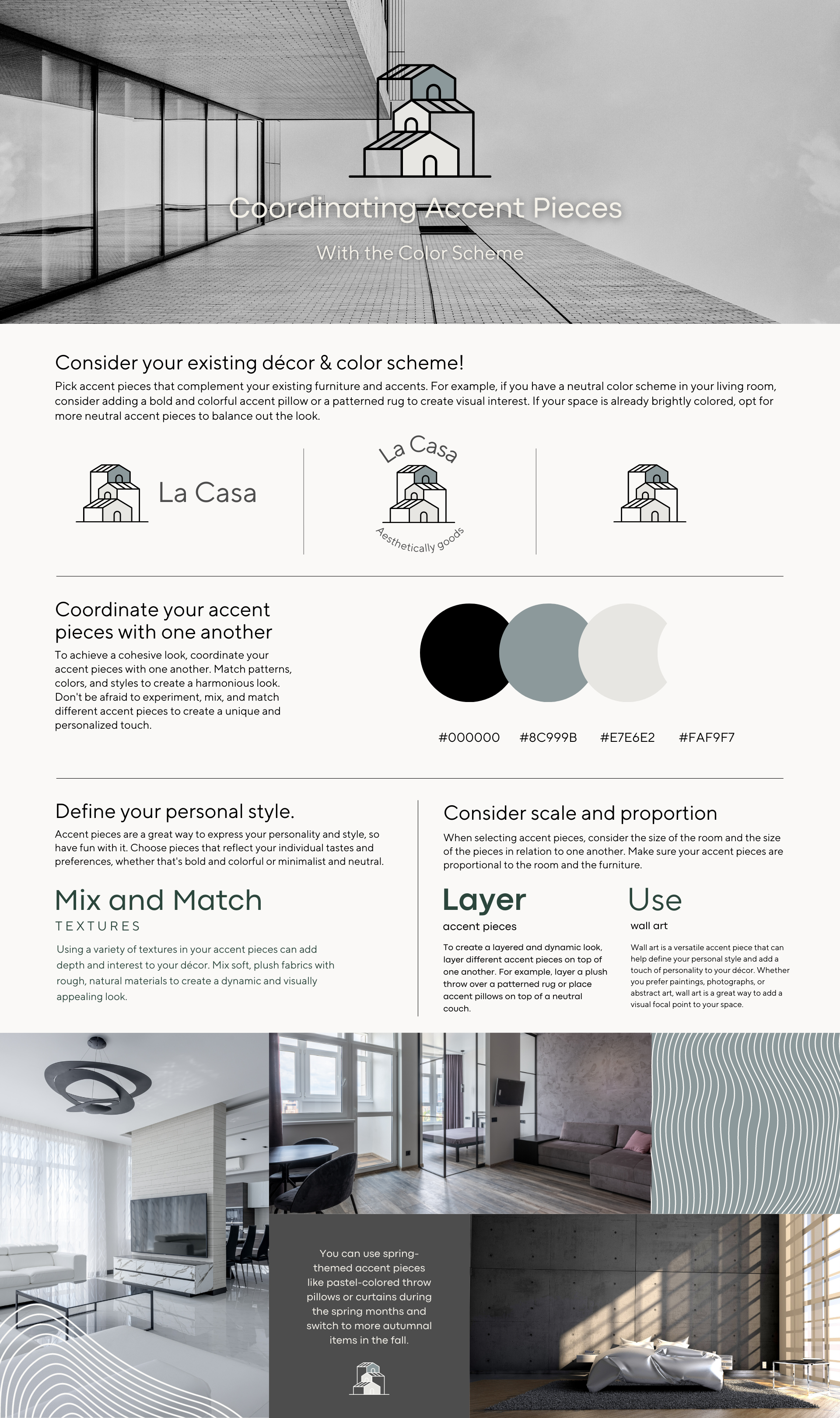 infographic on touch ups and accent pieces