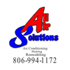 Logo for All Air Solutions: red "A," blue "S," blue "Solutions" text, services: Air Conditioning, Heating, Remodeling, phone number: 806-994-1172.