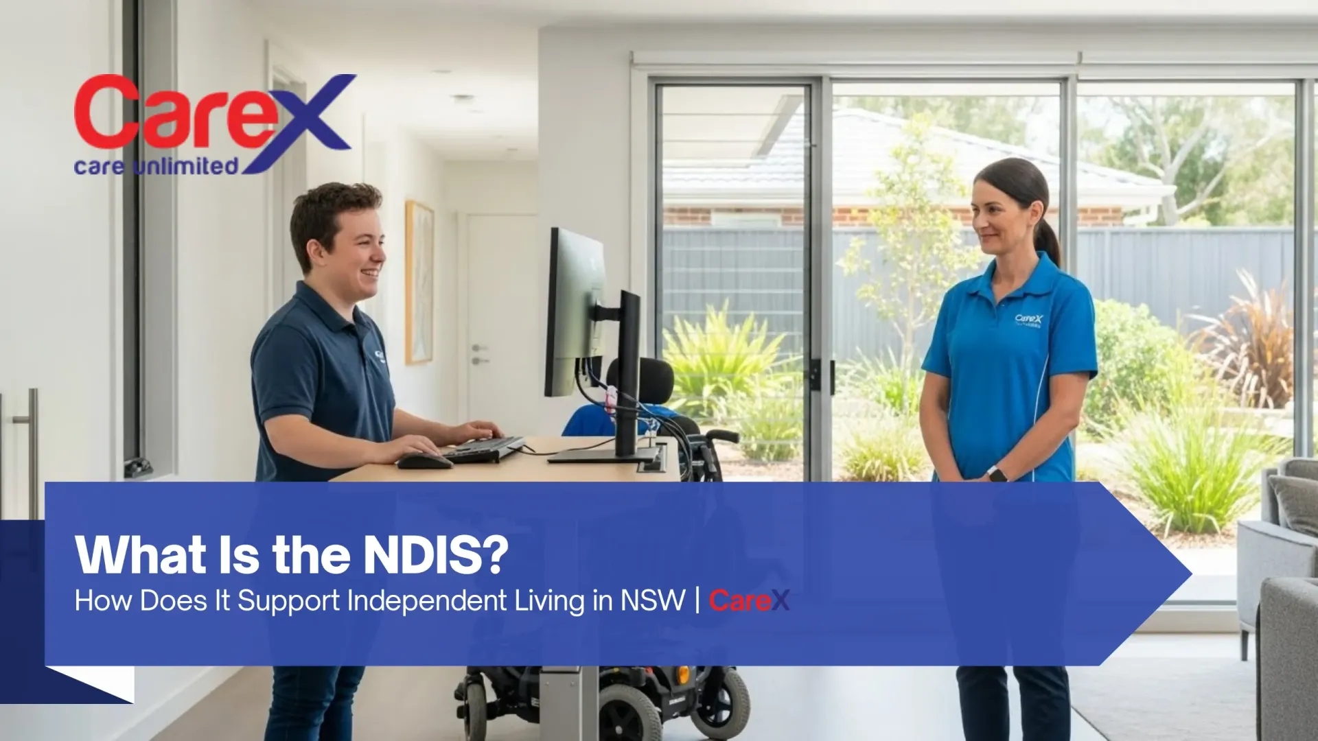 CareX Australia staff assisting a patient with independent living support at home in NSW