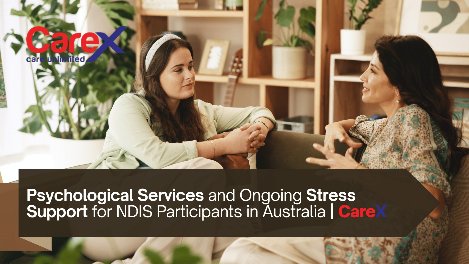 NDIS participant speaking with a support worker about managing ongoing stress in Australia