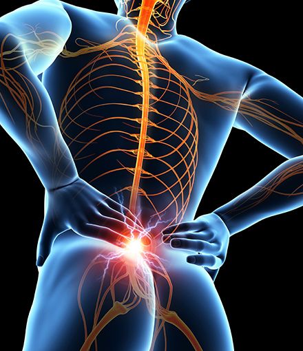Individual suffering from lower back pain