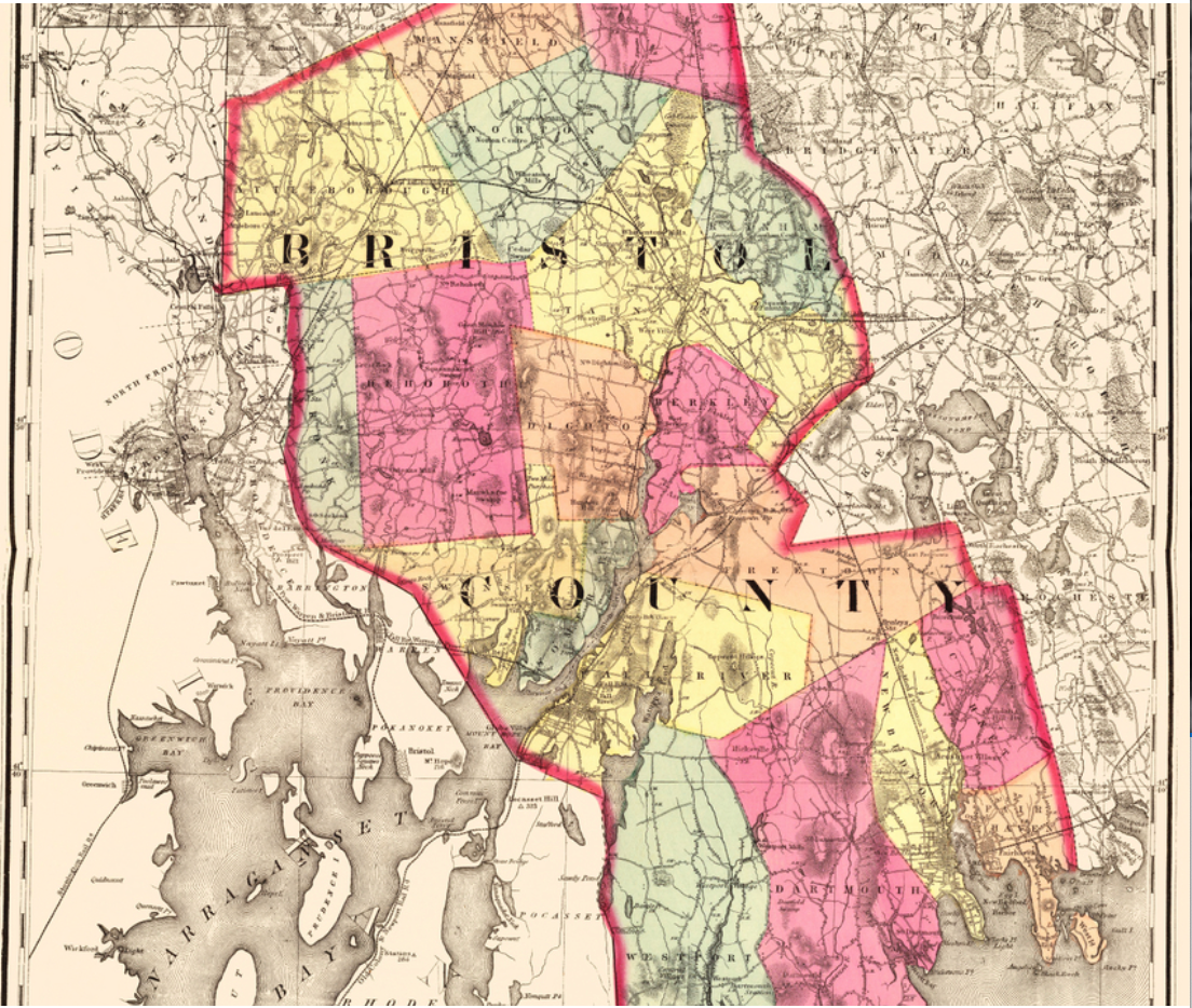An old map of a county in new hampshire