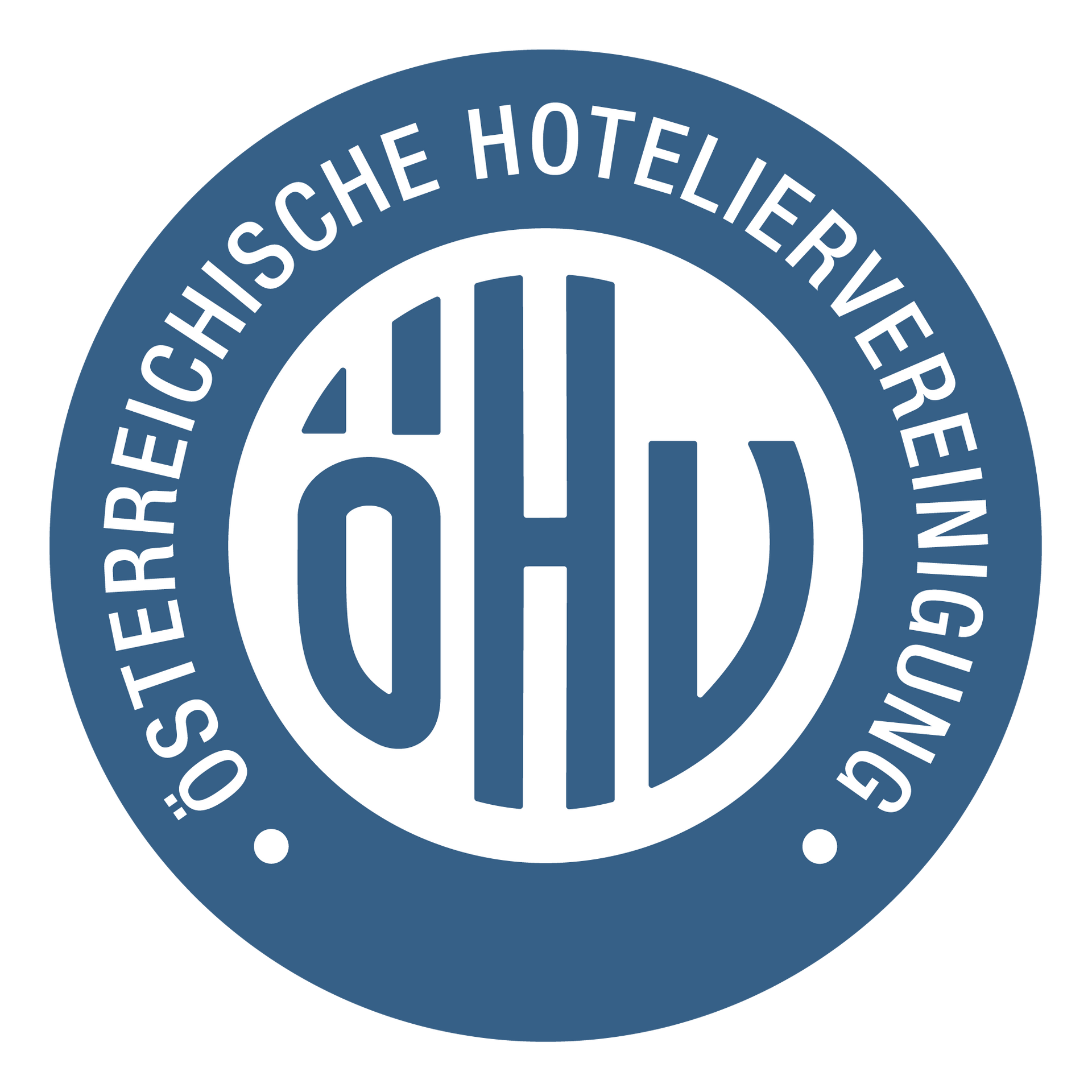 Ein blau-weißes Logo für die Österreichische Hotelierverwaltung