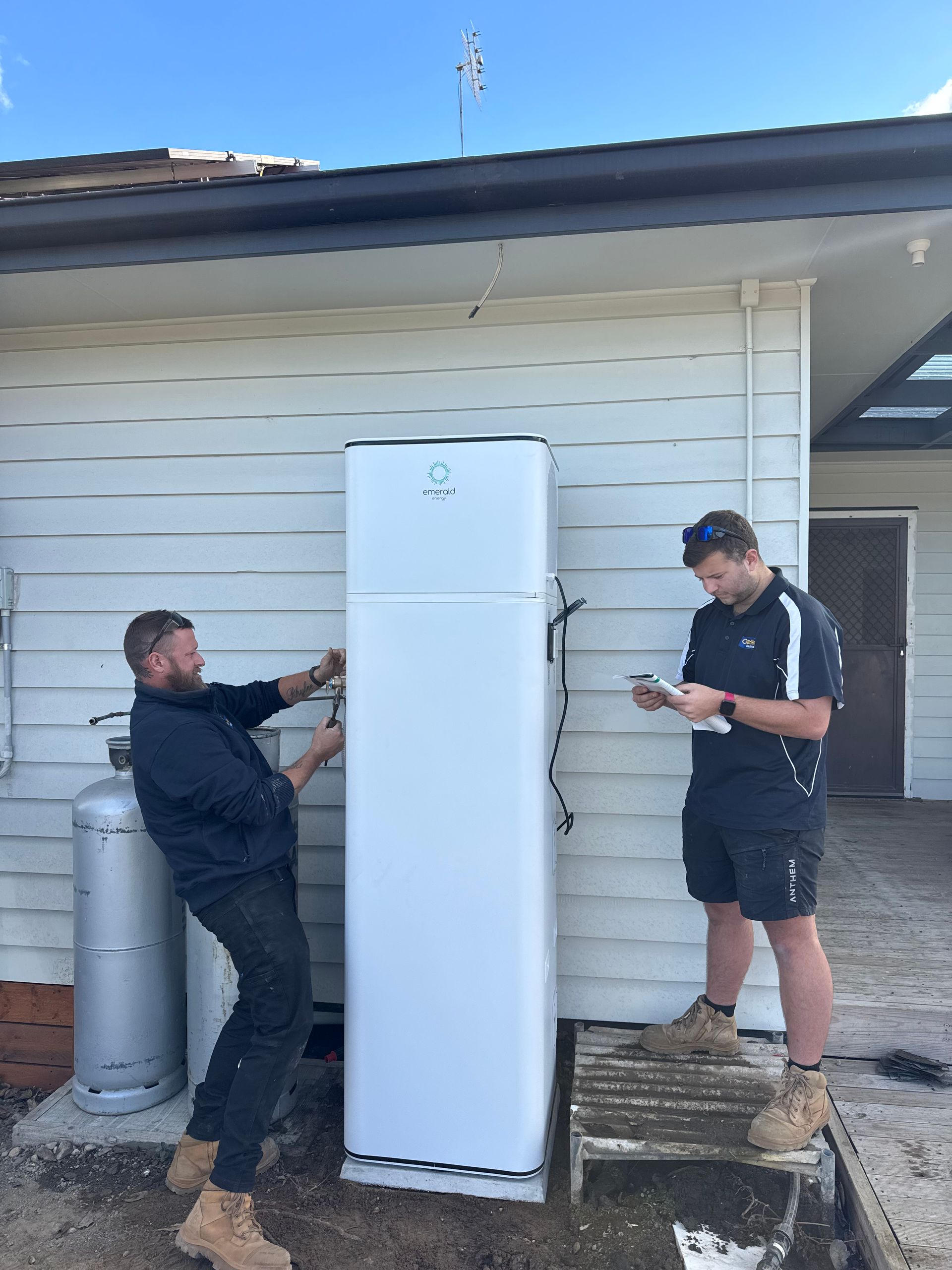 Emerald Energy heat pump hot water system installed by O’Brien Electrical & Plumbing Warrnambool