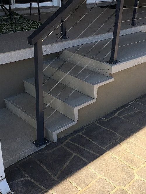 Concrete Stairs With Wire Railing - Riverstone, NSW - AA West Precast Concrete
