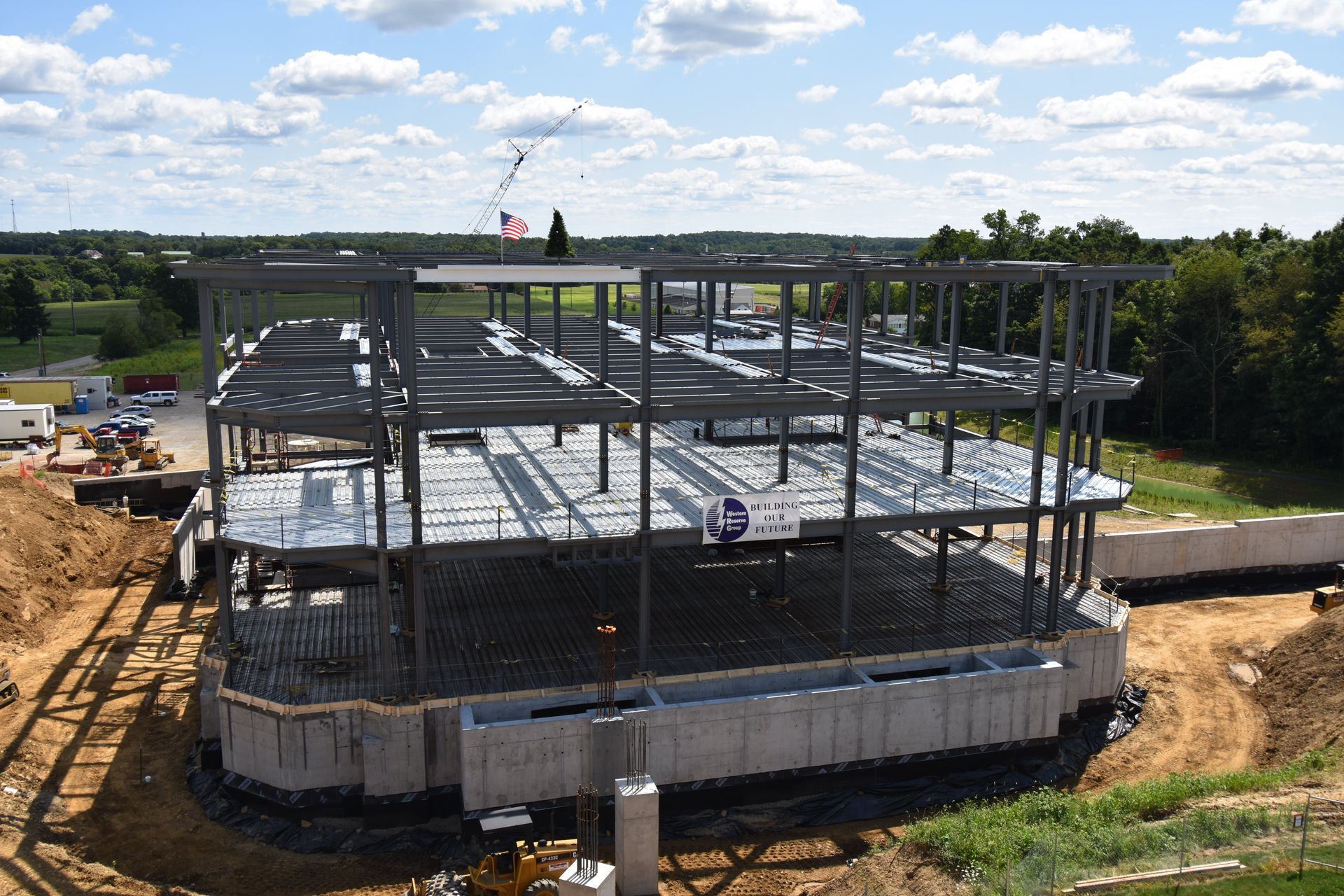 An Aerial View of a Large Building under Construction | Wooster, OH | Bogner Construction Company