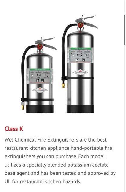 Wet chemical fire extinguishers are the best restaurant kitchen appliance hand-portable fire extinguishers you can purchase.