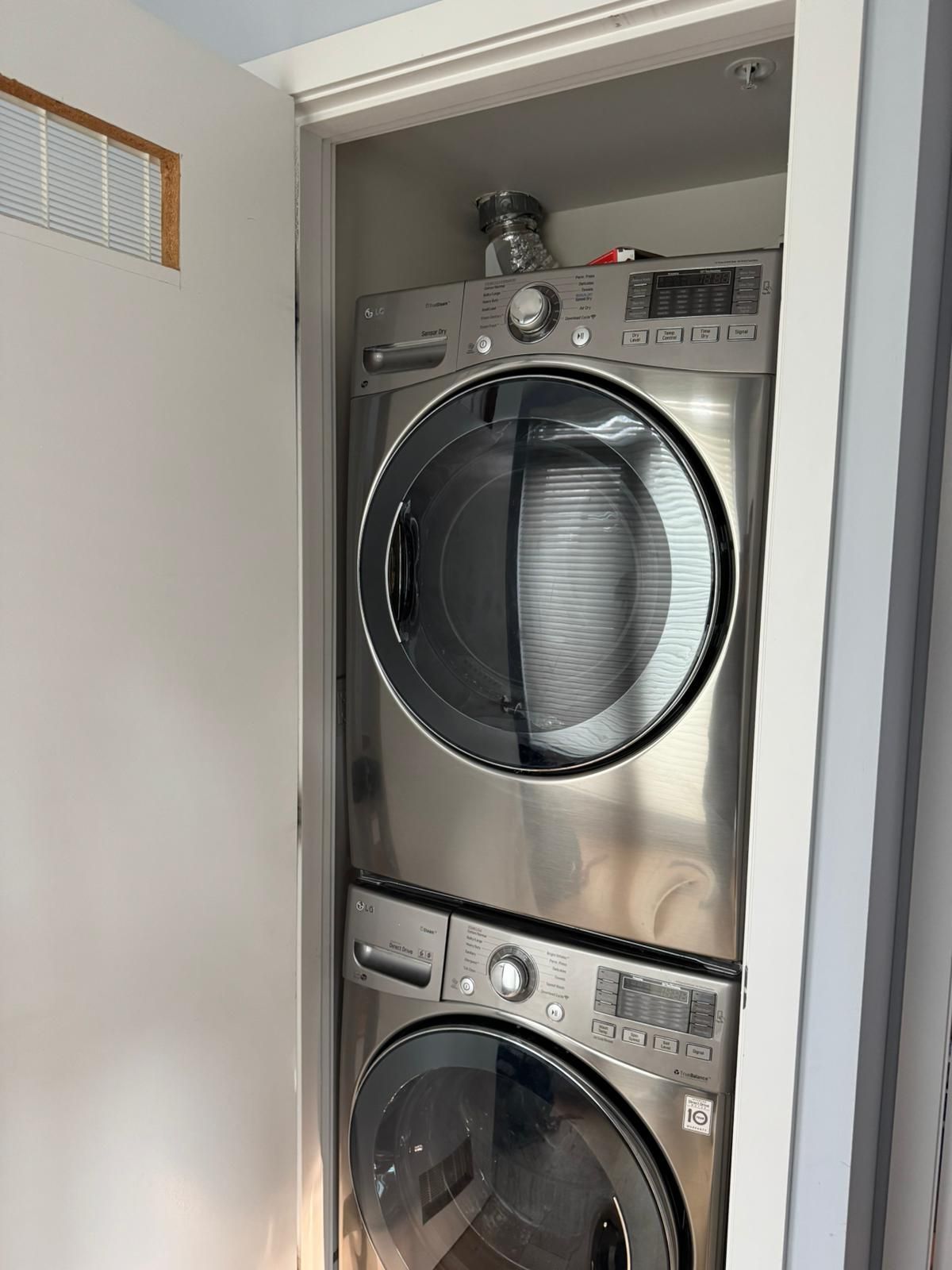 Stainless steel washer and dryer