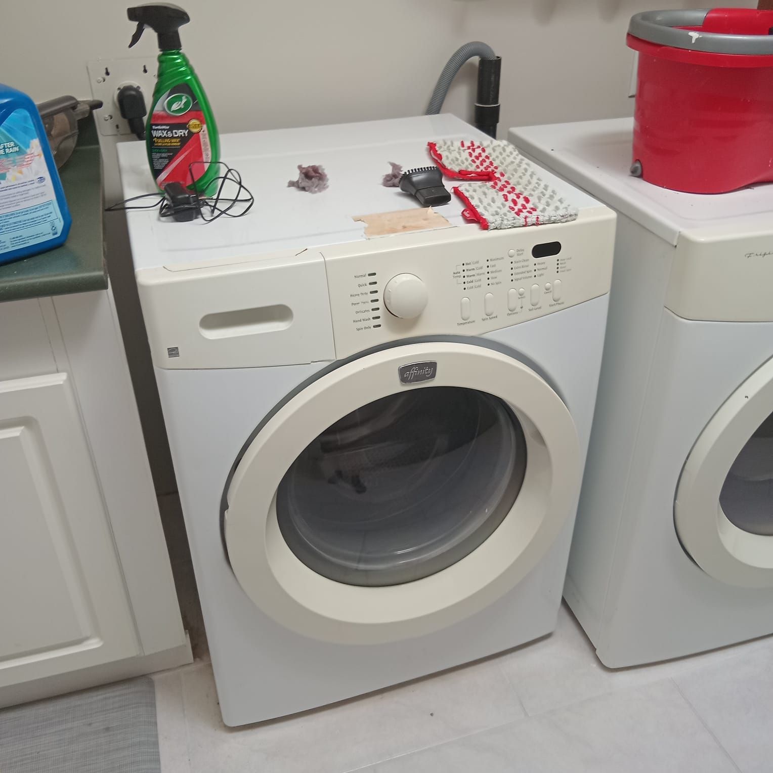 A clothes washing machine.