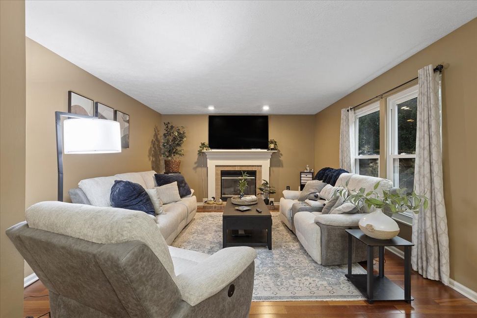 Typical Pittsburgh area living room staged for sale