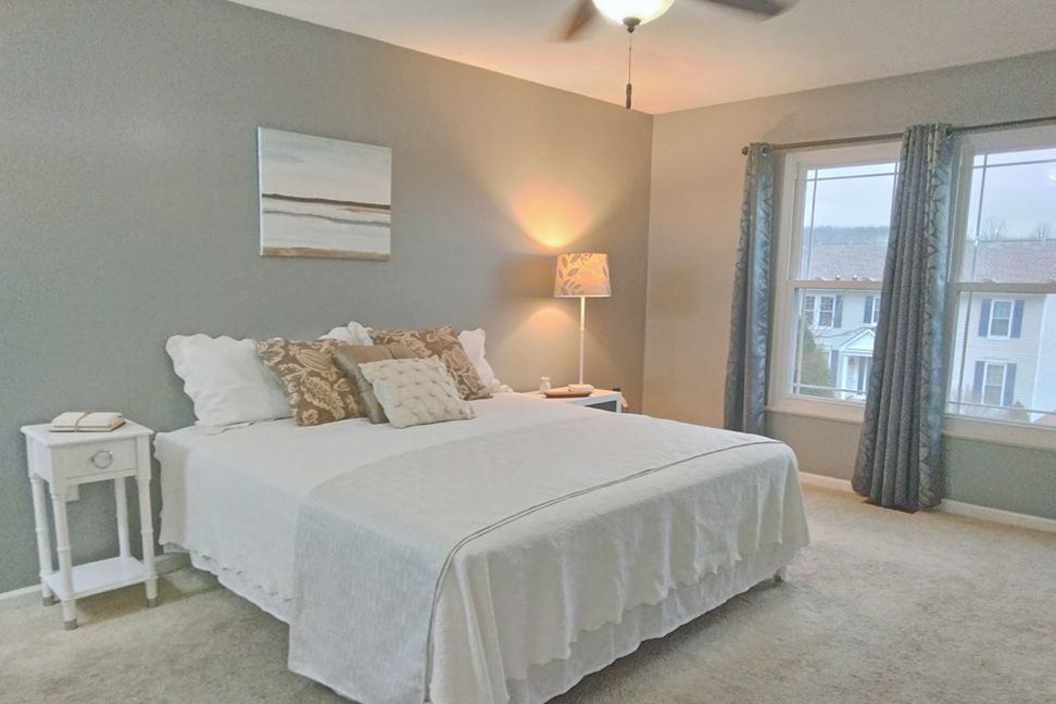 Basic Bedroom staging for vacant listing
