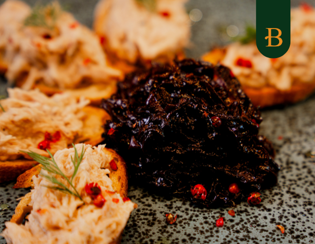 Rillete de Lombo com Cebola Caramelizada