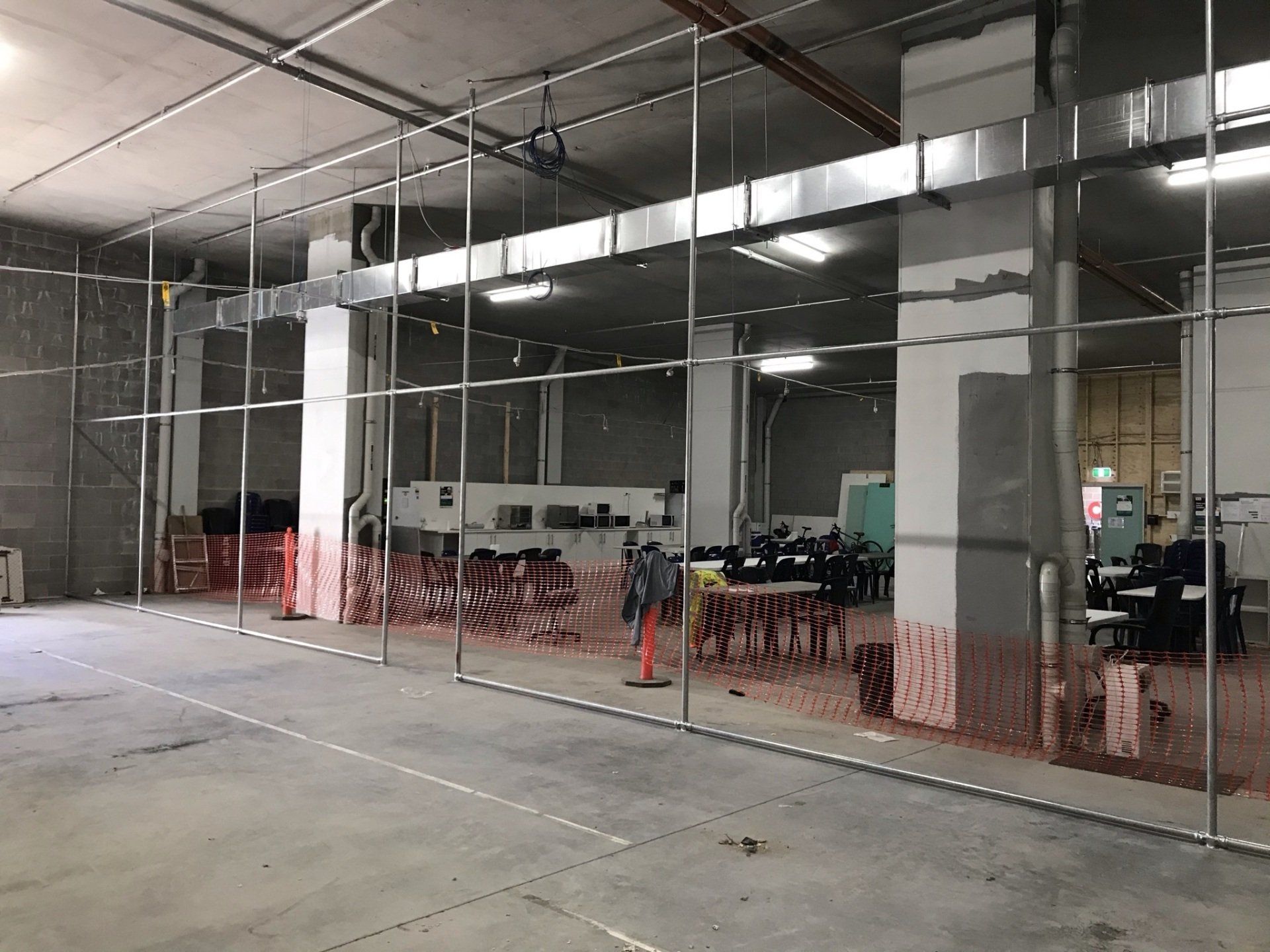 5 metre high security chain mesh bike store fence